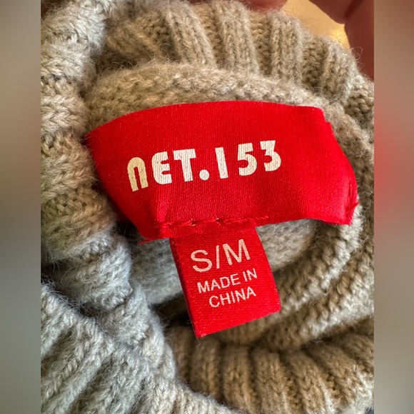 Net.153 turtleneck sweater tan size small / medium - Picture 2 of 7